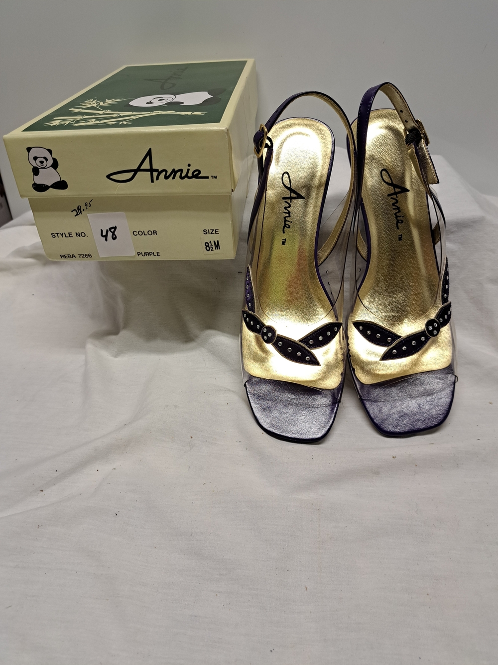 Annie Women's Purple Slingback Sandals